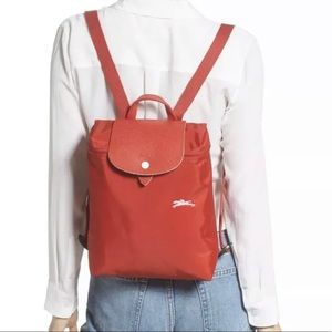 Longchamp Le Pliage Club Nylon Backpack Vermilion